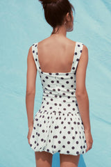 LANA | VESTIDO MINI DE LUNARES CON VOLUMEN