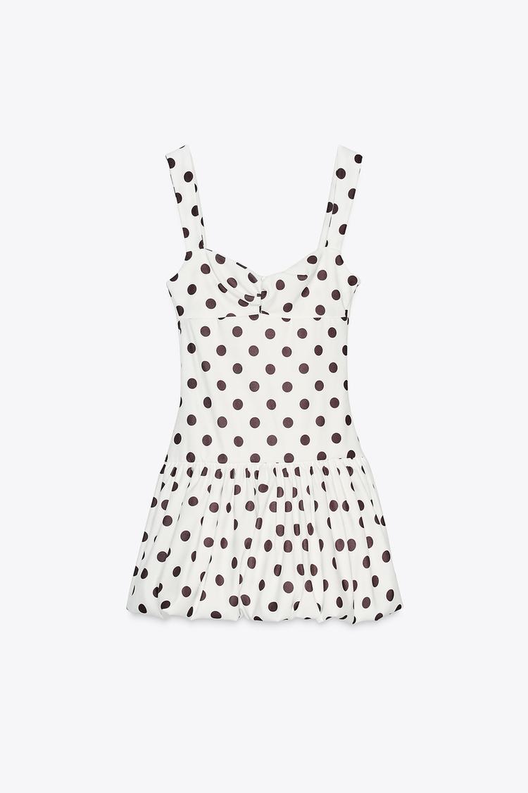 LANA | VESTIDO MINI DE LUNARES CON VOLUMEN