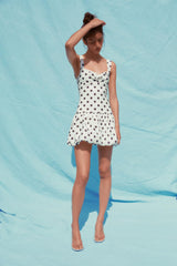LANA | VESTIDO MINI DE LUNARES CON VOLUMEN