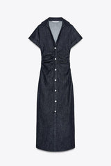 CLAIRE | VESTIDO CAMISERO DE DENIM CON BOTONES