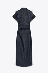 CLAIRE | VESTIDO CAMISERO DE DENIM CON BOTONES