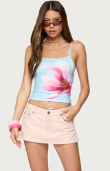 LAYLA | TOP CORTO CON ESTAMPADO FLORAL