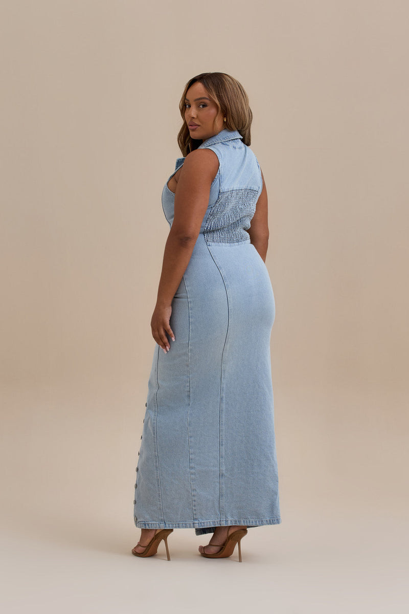 DALIA | VESTIDO LARGO DE DENIM