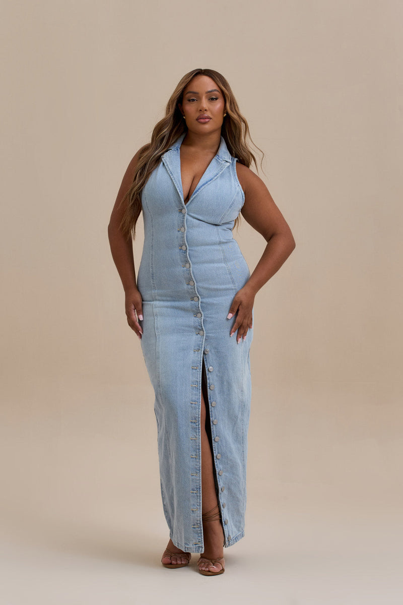 DALIA | VESTIDO LARGO DE DENIM