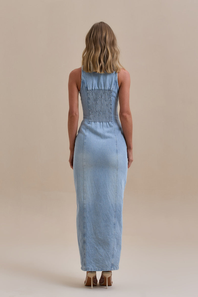 DALIA | VESTIDO LARGO DE DENIM