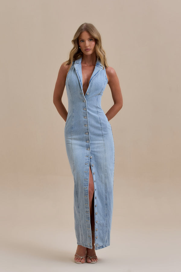 DALIA | VESTIDO LARGO DE DENIM