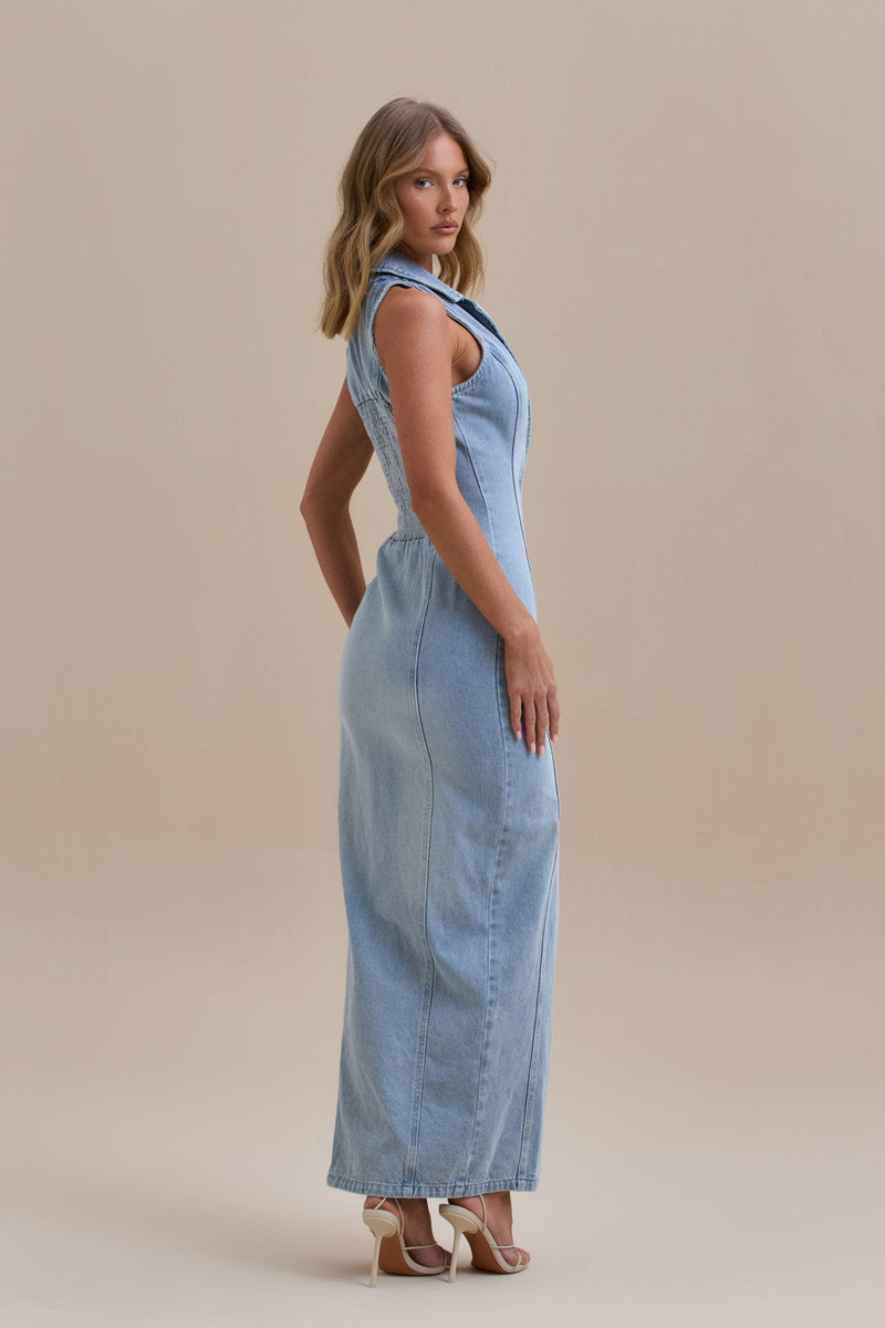DALIA | VESTIDO LARGO DE DENIM