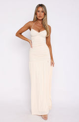 ELLA | VESTIDO LARGO DRAPEADO