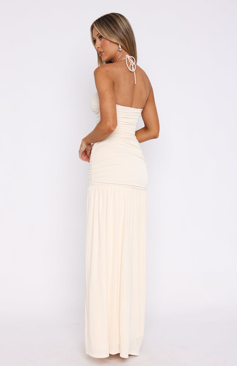 ELLA | VESTIDO LARGO DRAPEADO