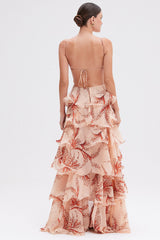 LUMA | VESTIDO LARGO CON VOLANTES