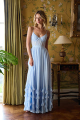 ÉLIORA | VESTIDO LARGO CON MANGAS LARGAS