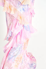 EULALIA | VESTIDO LARGO DE VOLANTES Y ESTAMPADO FLORAL