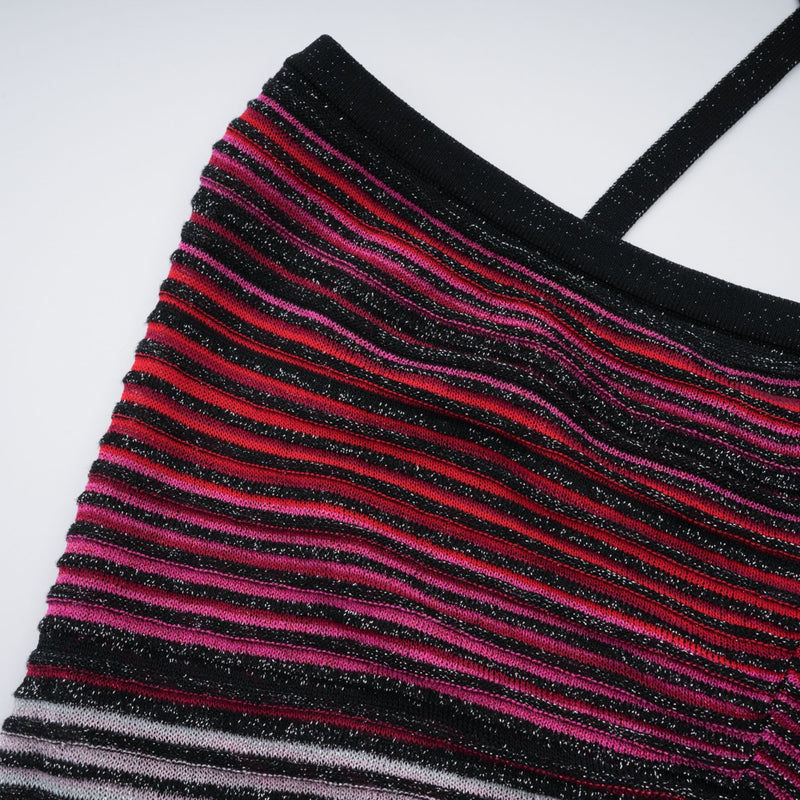 ARIZA | VESTIDO LARGO PLISADO MULTICOLOR