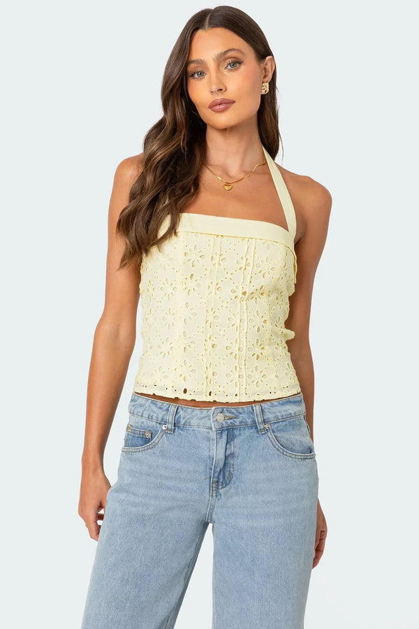 Blusa con cuello halter Flavus