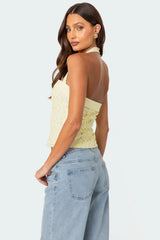 Blusa con cuello halter Flavus