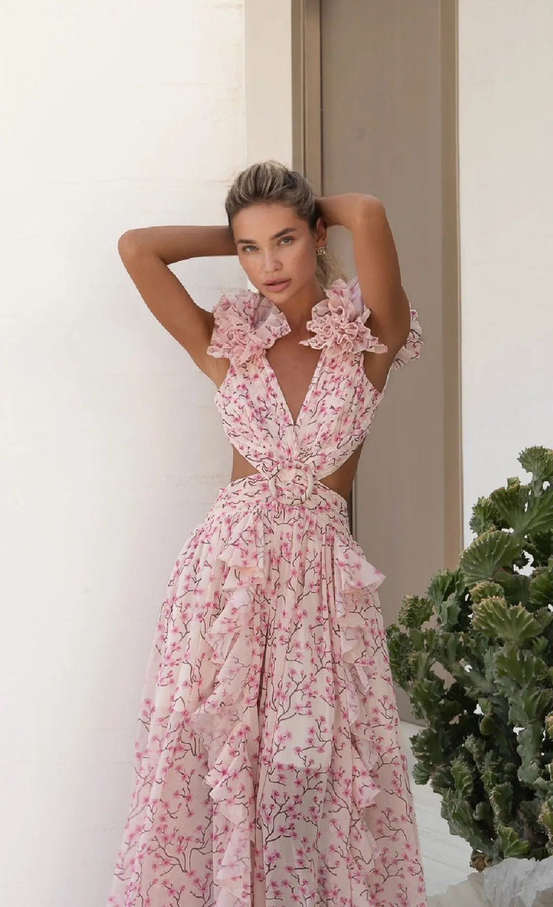 ISLA | VESTIDO LARGO ESTAMPADO