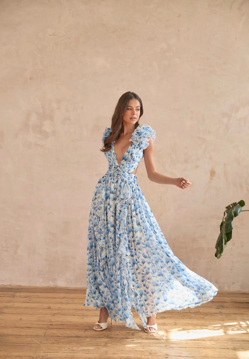 ISLA | VESTIDO LARGO ESTAMPADO