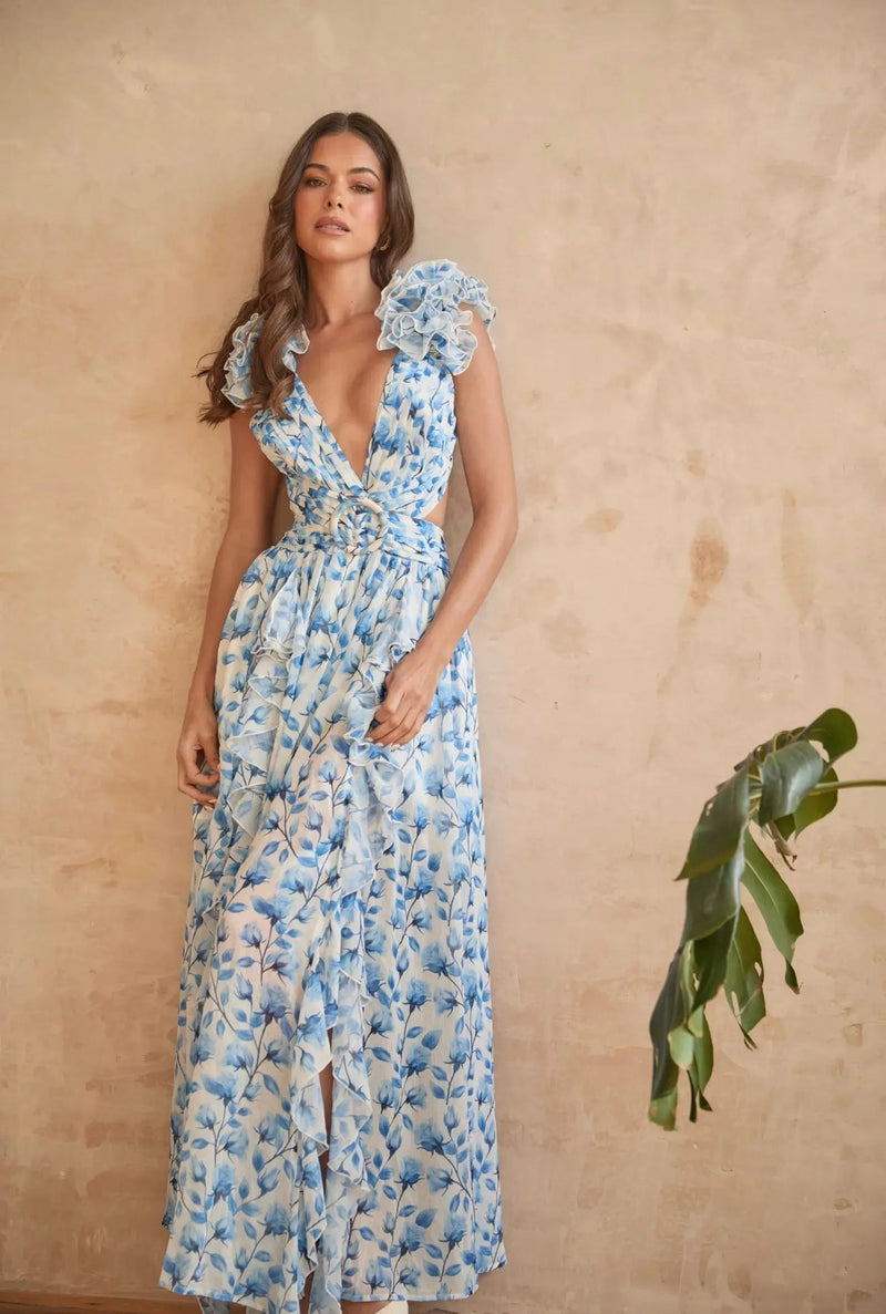 ISLA | VESTIDO LARGO ESTAMPADO