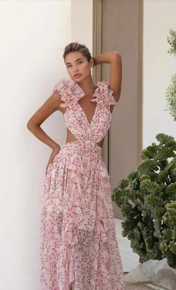 ISLA | VESTIDO LARGO ESTAMPADO