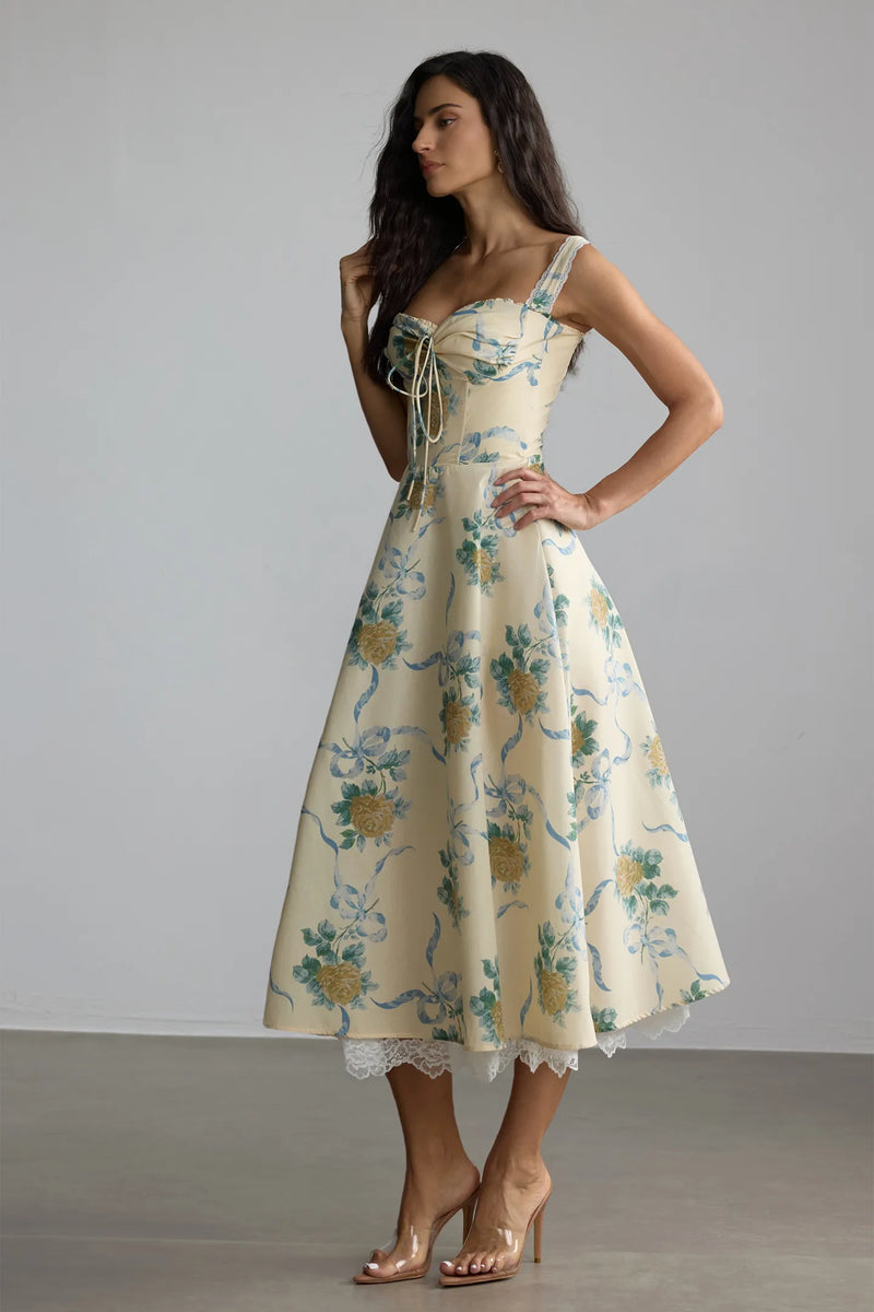 ISABELLA | VESTIDO MIDI ROMÁNTICO