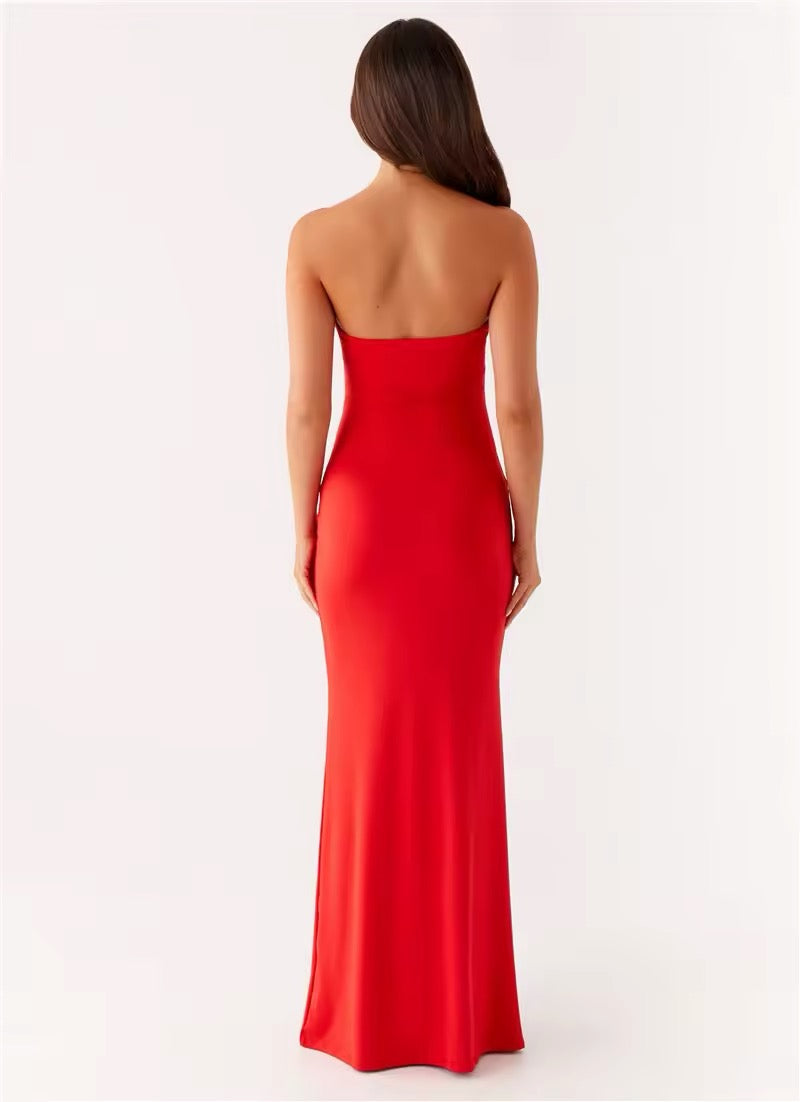 ANA | VESTIDO MAXI CON DETALLES FLORALES