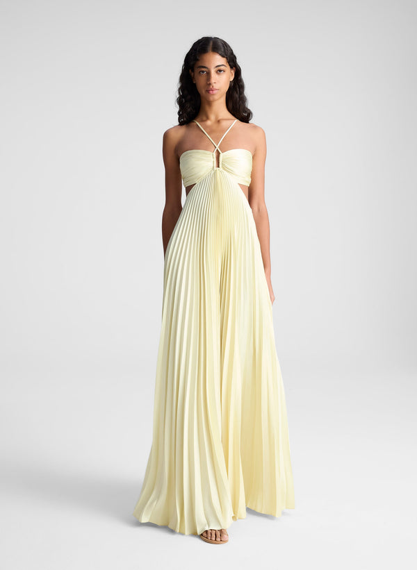 NAÏRA | VESTIDO LARGO PLISADO