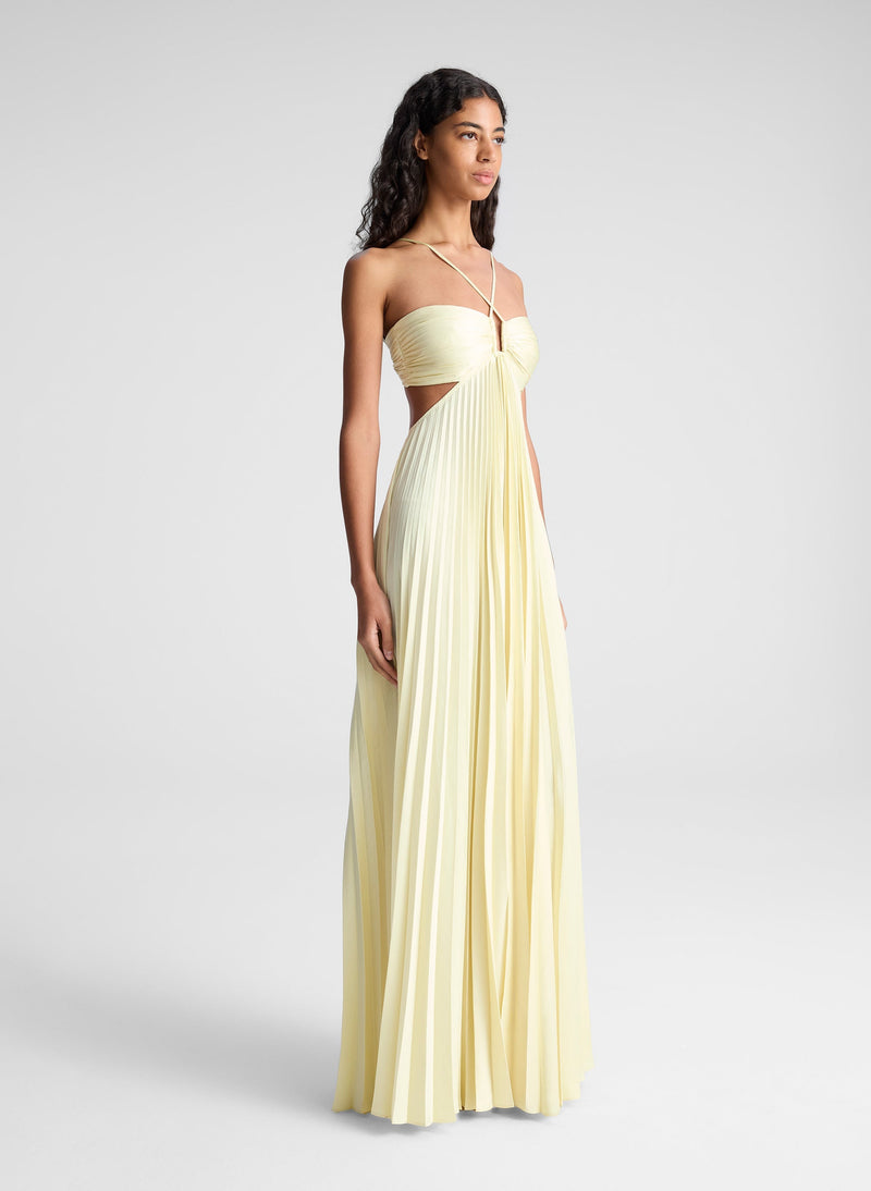 NAÏRA | VESTIDO LARGO PLISADO