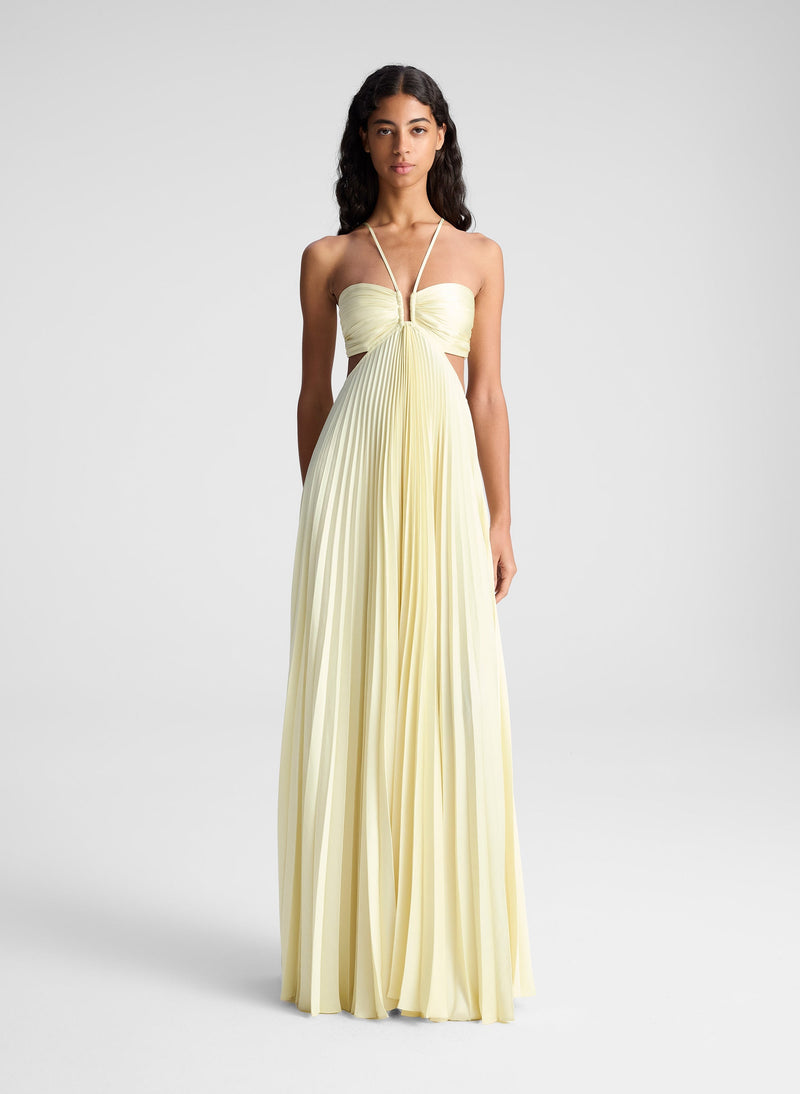 NAÏRA | VESTIDO LARGO PLISADO