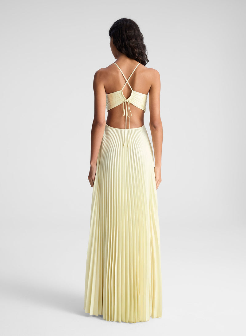 NAÏRA | VESTIDO LARGO PLISADO