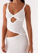 SOLÈNE | Vestido largo de punto con tejido calado