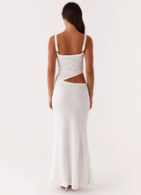 SOLÈNE | Vestido largo de punto con tejido calado