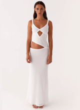 SOLÈNE | Vestido largo de punto con tejido calado