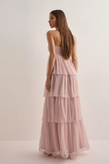 CÉLIA | VESTIDO LARGO CON VOLANTES