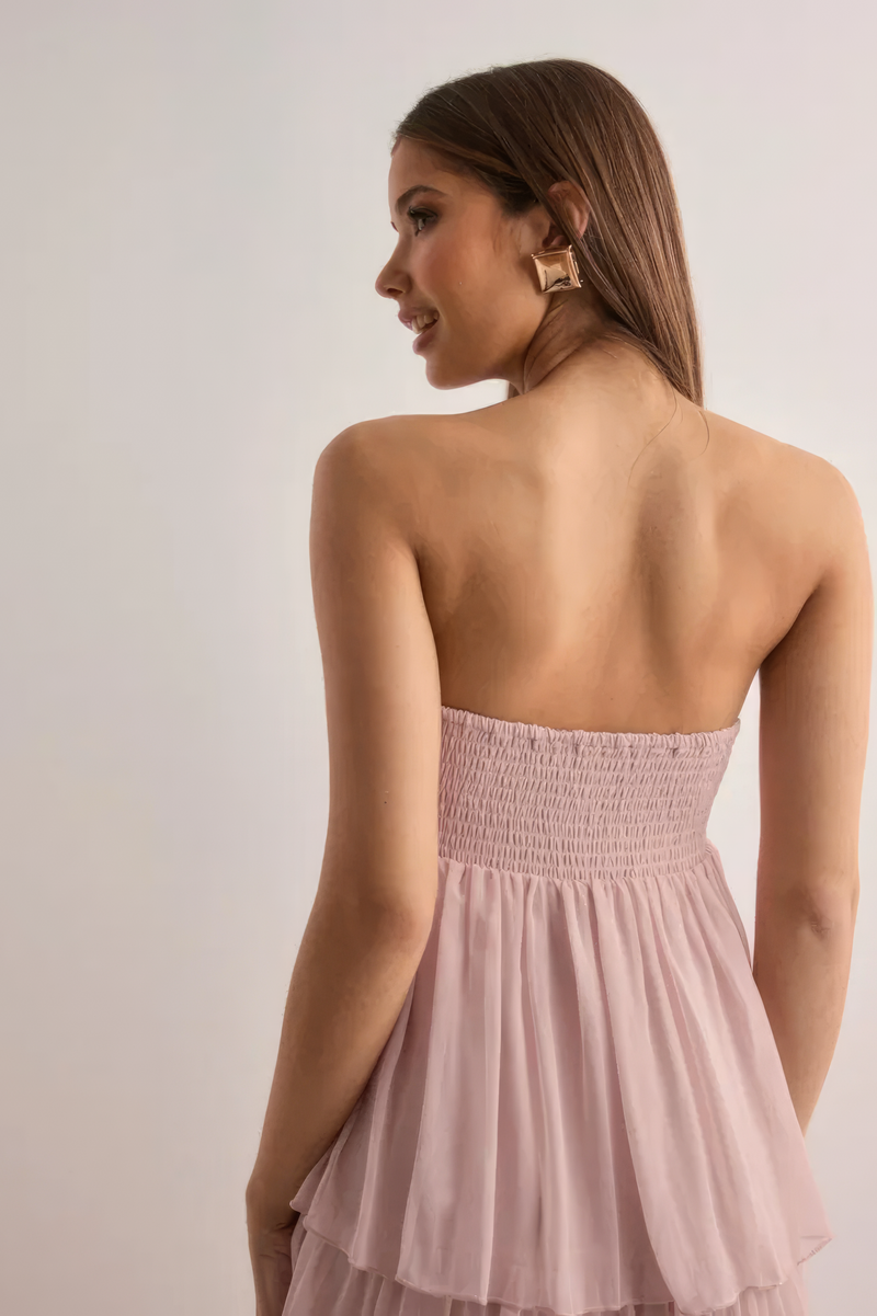 CÉLIA | VESTIDO LARGO CON VOLANTES