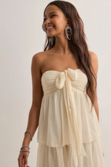 CÉLIA | VESTIDO LARGO CON VOLANTES