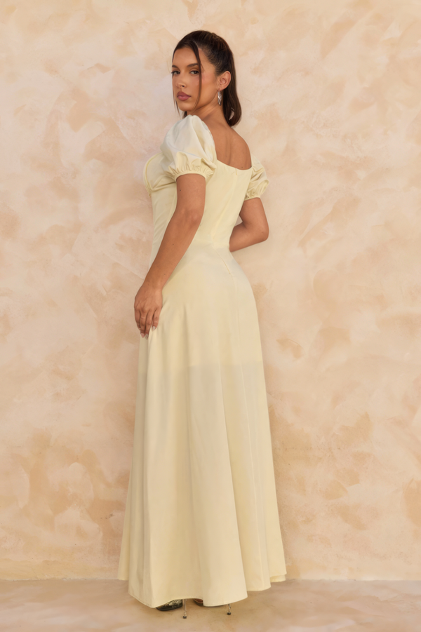 FLORABELLE | VESTIDO LARGO CON DETALLES FLORALES