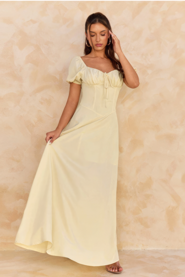 FLORABELLE | VESTIDO LARGO CON DETALLES FLORALES