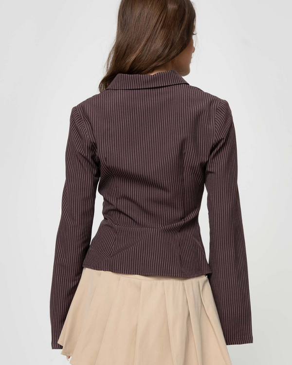 ROBYN | BLUSA CLÁSICA DE RAYAS FINAS