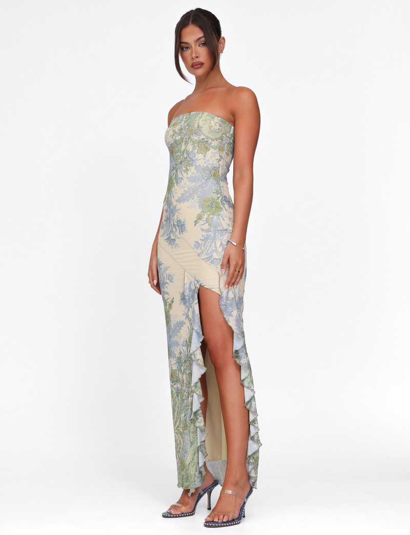 INESIA | VESTIDO LARGO ROMÁNTICO