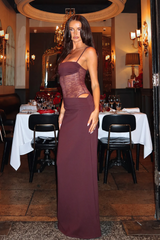 CAMILLE | VESTIDO LARGO DE ENCAJE FLUIDO