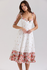 ROSALIE | VESTIDO MIDI CON LAZOS