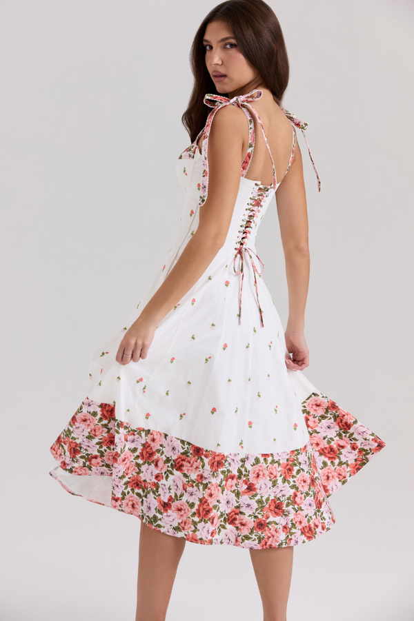 ROSALIE | VESTIDO MIDI CON LAZOS