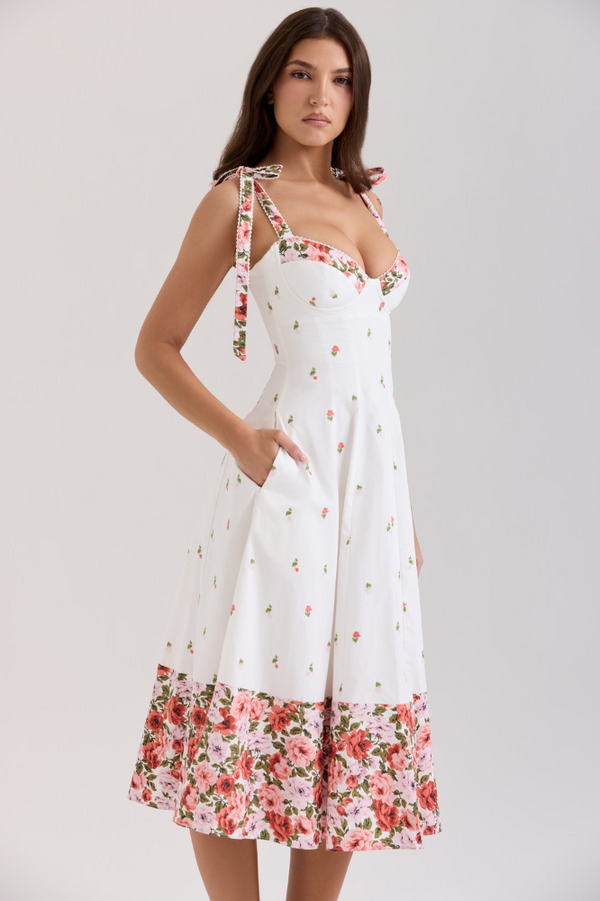 ROSALIE | VESTIDO MIDI CON LAZOS