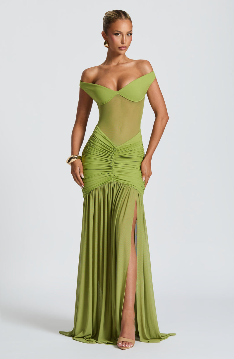ALAÏA | VESTIDO LARGO CON TRANSPARENCIAS