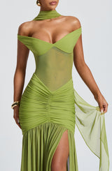 ALAÏA | VESTIDO LARGO CON TRANSPARENCIAS