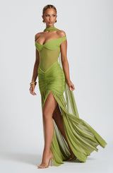 ALAÏA | VESTIDO LARGO CON TRANSPARENCIAS