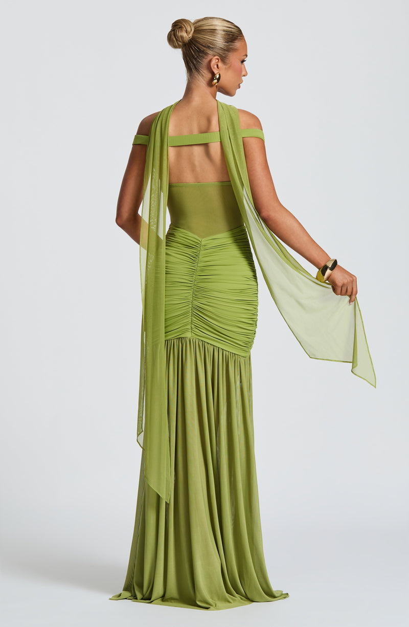 ALAÏA | VESTIDO LARGO CON TRANSPARENCIAS
