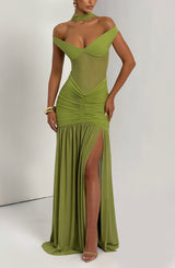 ALAÏA | VESTIDO LARGO CON TRANSPARENCIAS