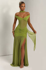 ALAÏA | VESTIDO LARGO CON TRANSPARENCIAS