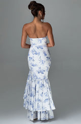 ANGELINA | VESTIDO LARGO CON VOLANTES